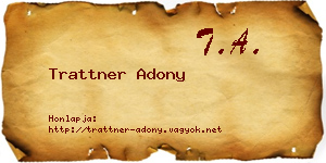 Trattner Adony névjegykártya